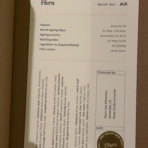 Ffern Autumn 2024 Fragrance - Picture 4 of 7